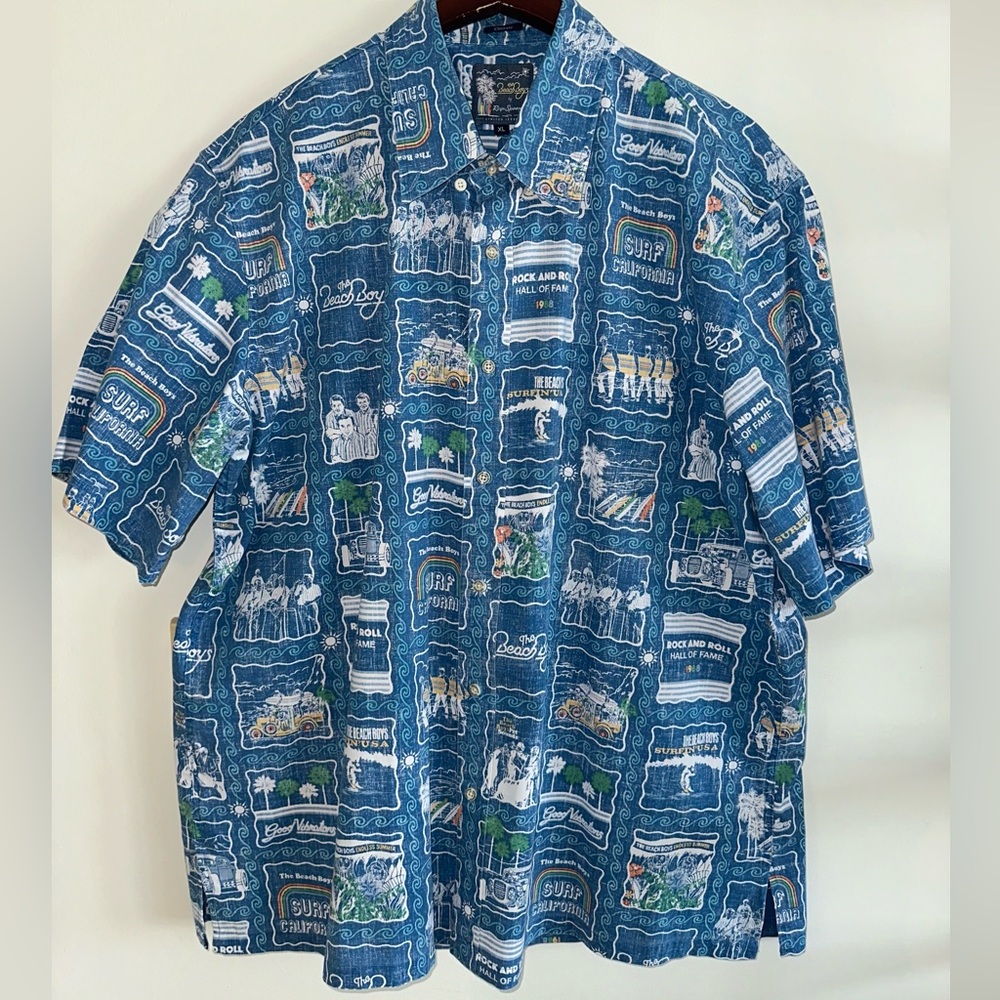 Reyn Spooner BEACH BOYS — Men’s XL Button Down Hawaiian Shirt